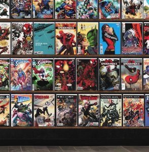 Huge Lot 140+ Comics with Superman, Titans, Supergirl, Spider-Man & More!