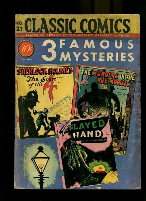 CLASSIC COMICS 21-3 FAMOUS MYSTERIES-SHERLOCK HOLMES VG