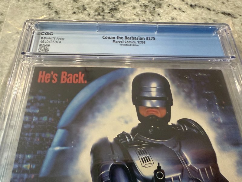 Conan The Barbarian # 275 CGC Graded 8.0 Marvel Comic Book Last Issue JH19