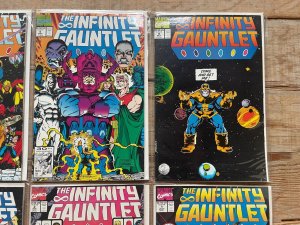 The Infinity Gauntlet Complete Marvel Comics Ser # 1 2 3 4 5 6 NM Thanos 12 J871