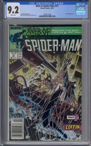 WEB OF SPIDER-MAN #31 CGC 9.2 KRAVEN'S LAST HUNT WHITE PAGES NEWSSTAND 1004