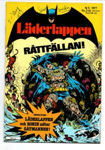 Batman Swedish Language Edition Comic - Laderlappen Nr 5 - 1977 - FN 