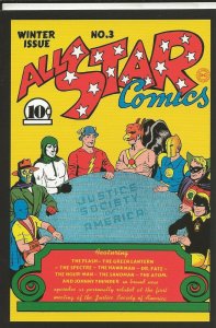 All Star Comics #3 1940 4x5 Cover Postcard 2010 DC Comics Justice Society