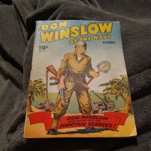 DON WINSLOW OF THE NAVY #10 dec 1943 golden age super WW2 tv radio hero precode