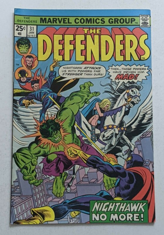 Defenders #31 (Jan 1976, Marvel) FN+ 6.5 2nd appearance of the Elf with a Gun