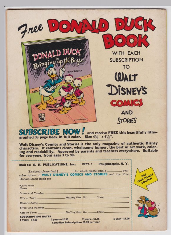 Walt Disney Comics and Stories 140 - May 1952 VG+ Dell