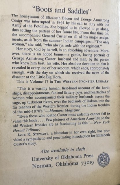 “Boots and saddles”or Life in Dakota with general Custer,bonus!,Custer,1980,