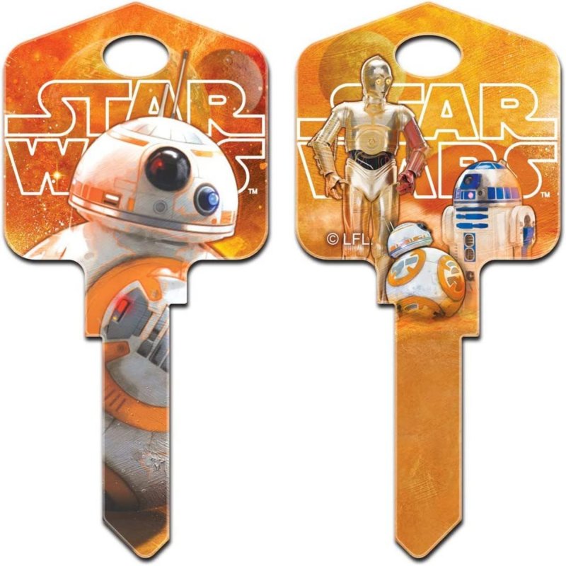 Star Wars Droids Featuring BB-8 & R2-D2 & C3-PO Key Blanks SC1 Schlage