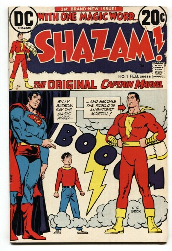 SHAZAM #1-1973-DC-CAPT MARVEL SUPERMAN-FN/VF