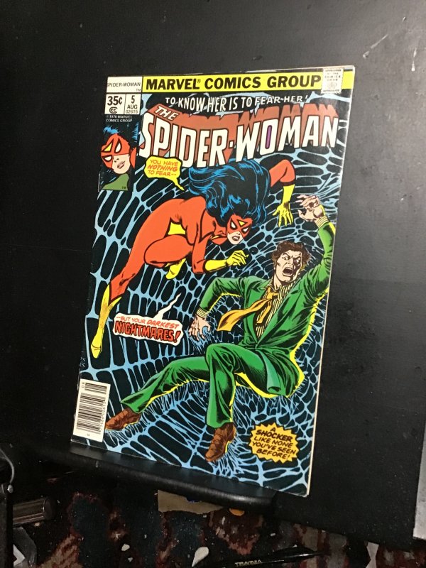 Spider-Woman #5 (1978) high-grade! 1st full Morgan Le Fay! Wow! VF/NM