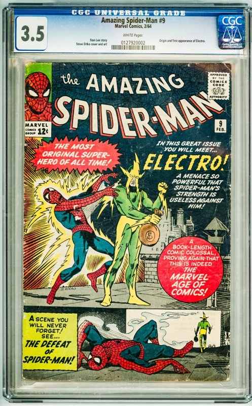 The Amazing Spider-Man #9 (1964) CGC 3.5! 1st Appearance of Electro!