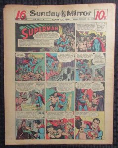 1949 Feb 20 Sunday Mirror Comic Section VG+ 4.5 Superman / Joe Palooka 16pgs
