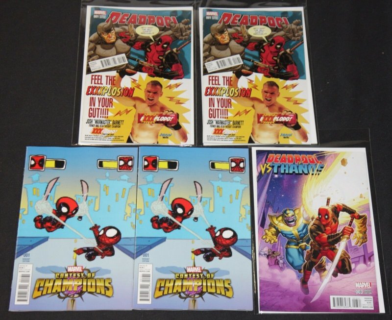 Modern Marvel Deadpool Variant Cover Lot 13pcs 7.0-9.2 Iron Man Thanos