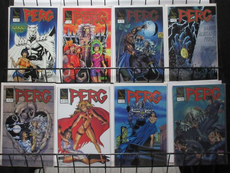 PERG (Lightning Comics, 1993) #1-8 COMPLETE! VF/+ Glow in the Dark #1. 