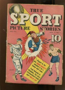 TRUE SPORT PICTURE STORIES #1 (4.0) BUDDY HASSETT! 1943