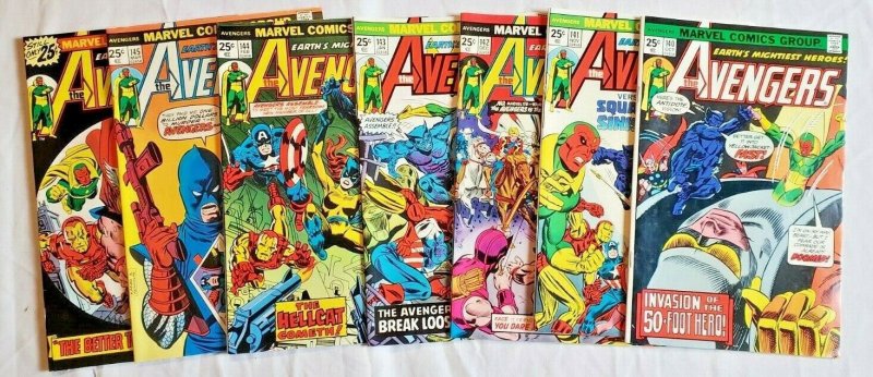 Avengers 1975 #140,141,142,143,144,145,146,147 LOT price on all 7  VF/NM