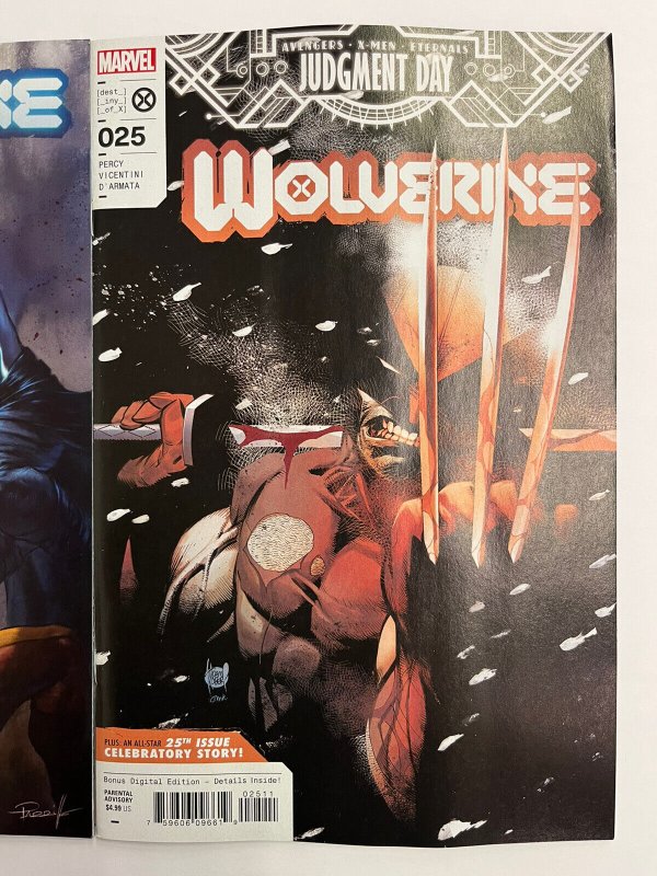 WOLVERINE #25 CVR A + 1:25 PARRILLO NM SET Marvel 2022 IN-HAND PROSHIPPER