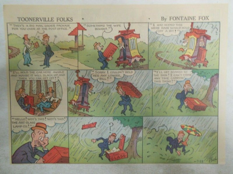 Toonerville Folks by Fontaine Fox from 7/28/1935  Size: 11 x 15 in. Color Page !