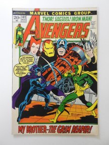 The Avengers #102 (1972) vs The Grim Reaper! Beautiful VF+ COndition!