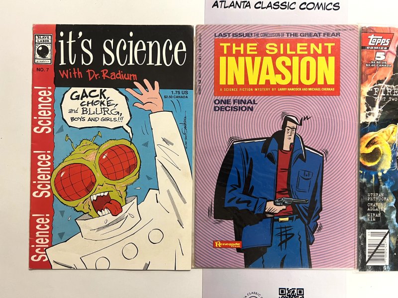 3 Indie Comics The X Files # 5+The Silent Invasion # 12+It's Science # 7 83 JS24