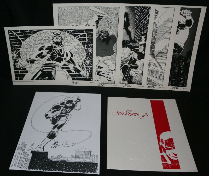 Daredevil Portfolio Marvel 1991 with 6 Signed Prints by John Romita Jr.