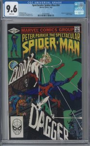 Spectacular Spider-Man 64 CGC 9.6 NM+ WP Origin and  1st App Cloak & Dagger 1982