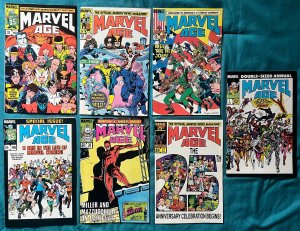 Marvel Age 7 PC LOT - Bernie Wrightson, Arthur Adams Art. (8.0) 1985/86