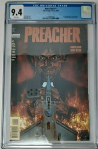 Preacher #1 ~ Vertigo 1995 ~ CGC 9.4 ~ 1st Full appearance Jesse Custer