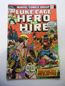 Hero for Hire #16 (1973) VG- Condition moisture stains, stamp bc