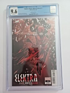 Elektra Black White & Blood #1 Meyer Variant - 2022 - CGC 9.6
