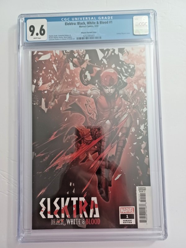 Elektra Black White & Blood #1 Meyer Variant - 2022 - CGC 9.6