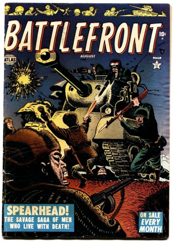 BATTLEFRONT #3-1952-VIOLENT ATLAS WAR COMIC-JERRY ROBINSON