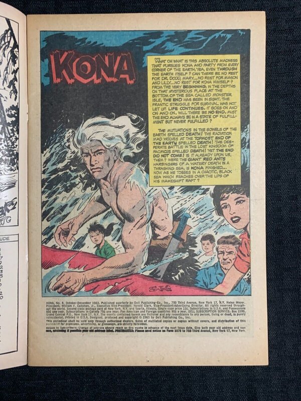1963 KONA Monarch of Monster Isle #8 VG+ 4.5 Dell
