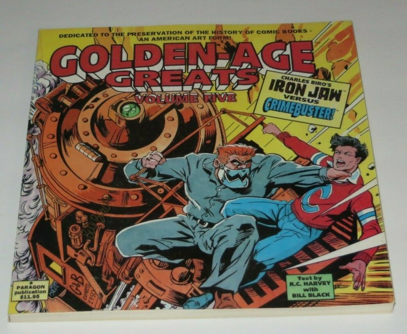 Golden Age Greats Volume 5 VF Iron Jaw Vs Crimebuster Comic Hero GN TPB Comic