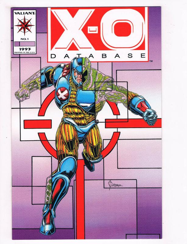 X-O Database #1 NM Valiant Comics Comic Book DE28