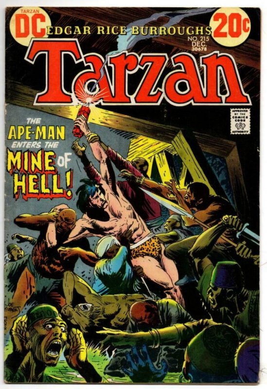 TARZAN of the APES #215, FN, Edgar Rice Burroughs,  Joe Kubert, 1972