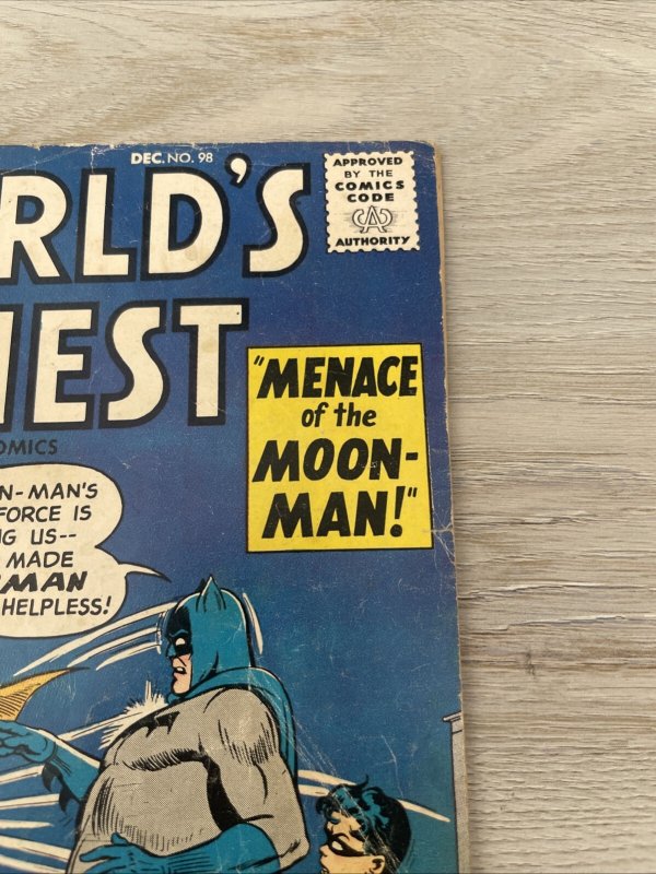 World's Finest Comics #98 Early Silver Age Batman Superman DC Comic 1958