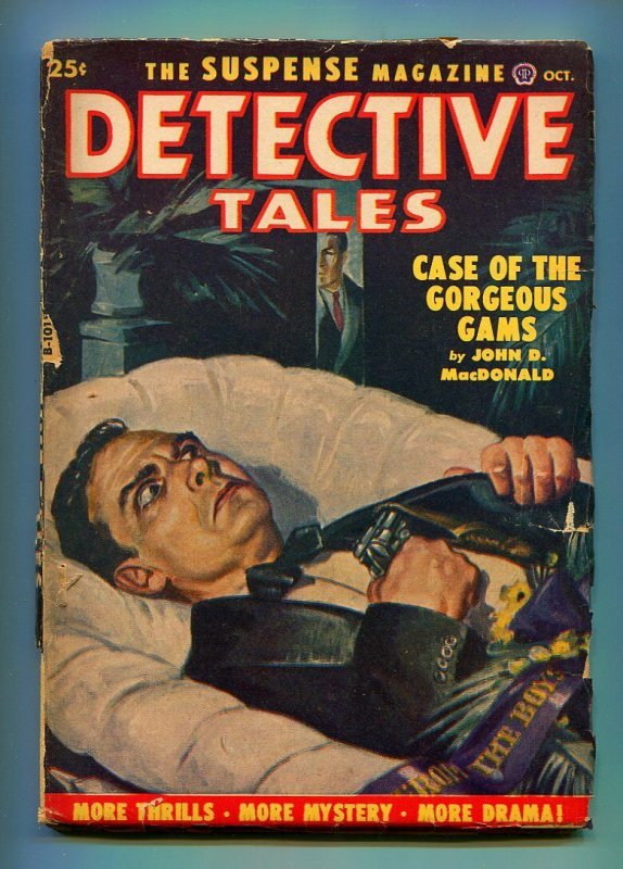 DETECTIVE TALES OCTOBER 1951-POPULAR PUBLISHING-JOHN D MACDONALD-VG-