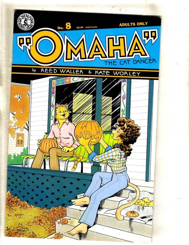 Lot Of 10 Omaha Kitchen Sink Comic Books # 1 2 3 4 5 6 7 8 8 9 Cat Dancer JF1