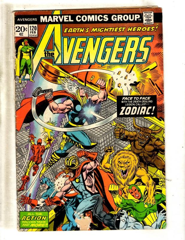 Avengers # 120 VG Marvel Comic Book Thor Zodiac Avengers Hulk Iron Man J321