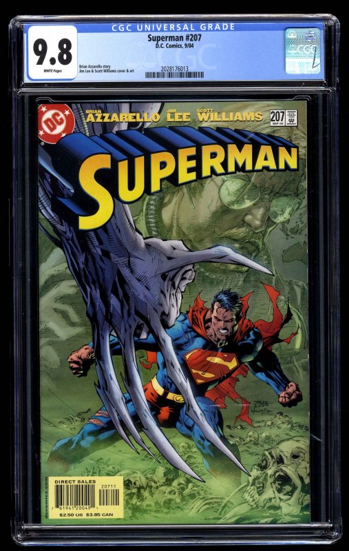 Superman (1987) #207 CGC NM/M 9.8 White Pages