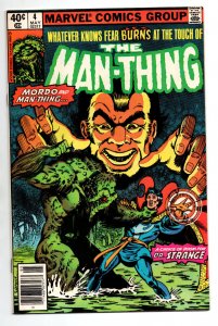 Man Thing #4 newsstand - vs Doctor Strange - 1980 - (-NM)