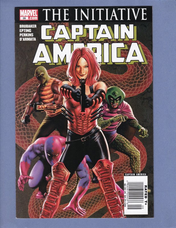 Captain America #28 NM Newsstand Edition HTF Marvel 2007