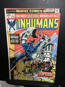 The Inhumans #2  (1975) 1st series mid grade 2nd issue key! VG/FN Wow!