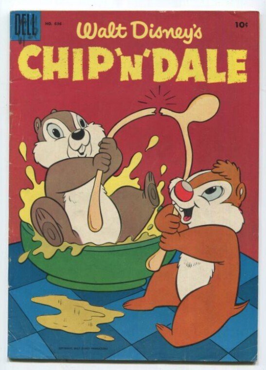WALT DISNEYS CHIP N DALE #636 (1955) Golden Age Disney Classic