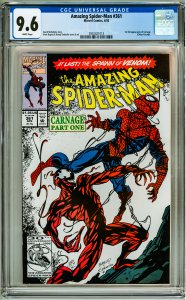 The Amazing Spider-Man #361 (1992) CGC 9.6! 1st Full Appearance of Carnage!