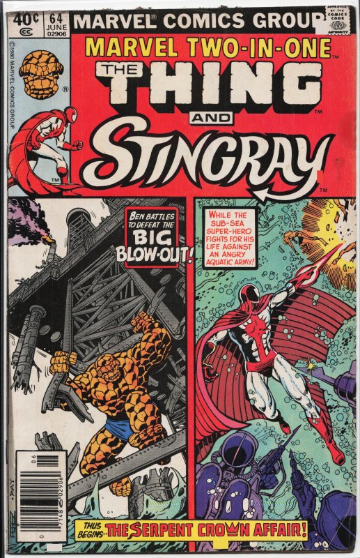 Marvel Two-in-One #64 (1980) Stingray