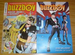 Buzzboy TPB 1-2 VF complete series - world's most upbeat super hero - sky dog