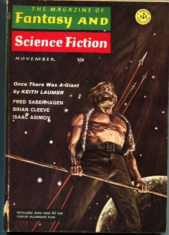 MAGAZINE OF FANTASY AND SCIENCE FICTION-NOV 1968-Science Fiction Pulp Thrills