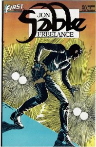 Jon Sable, Freelance #8 (1983 v1) First Comics Mike Grell NM-